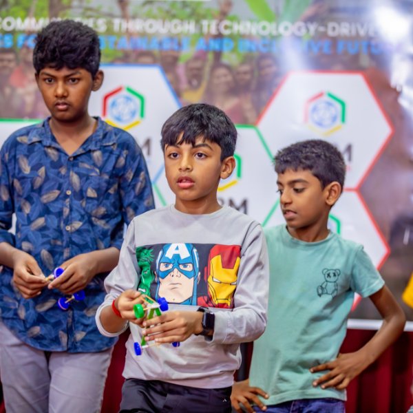 kids smiling with their instructor